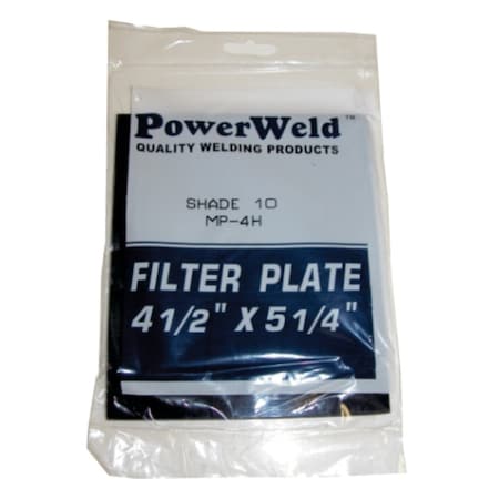 Powerweld Glass Filter Plate, 4-1/2 x 5-1/4, Shade No 12 MP4H12
